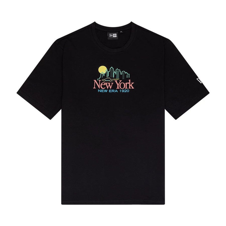 The Male model is wearing New Era New York City Black T-Shirt 1