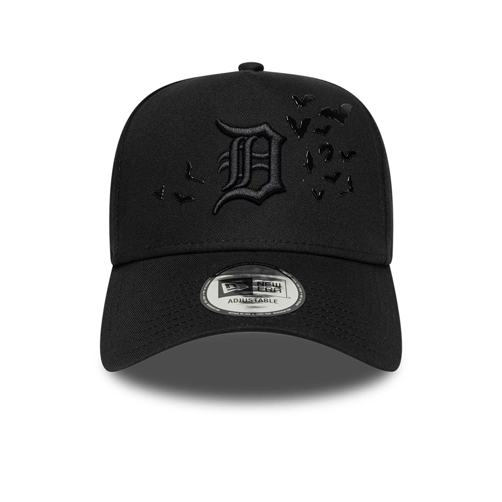 This is a Detroit Tigers MLB Bats Black 9FORTY E-Frame Adjustable Cap 2