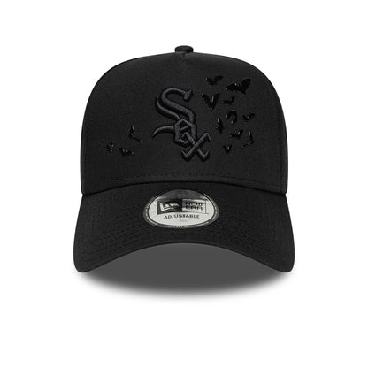 This is a Chicago White Sox MLB Bats Black 9FORTY E-Frame Adjustable Cap 2
