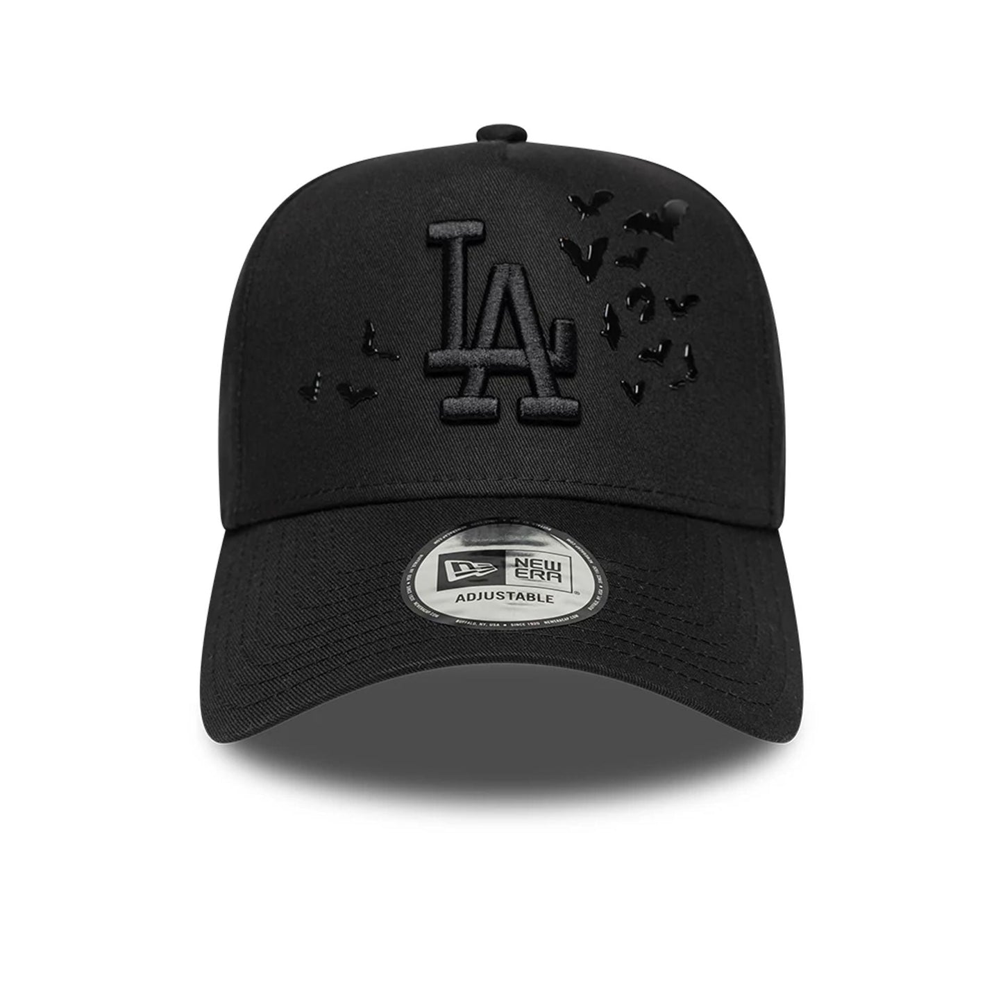 This is a LA Dodgers MLB Bats Black 9FORTY E-Frame Adjustable Cap 2