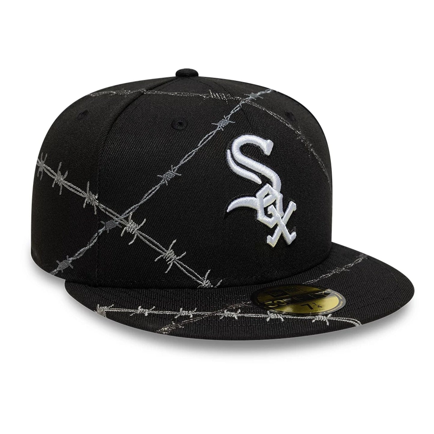 This is a Chicago White Sox MLB Wire Black 59FIFTY Fitted Cap 3
