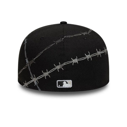 This is a Chicago White Sox MLB Wire Black 59FIFTY Fitted Cap 6