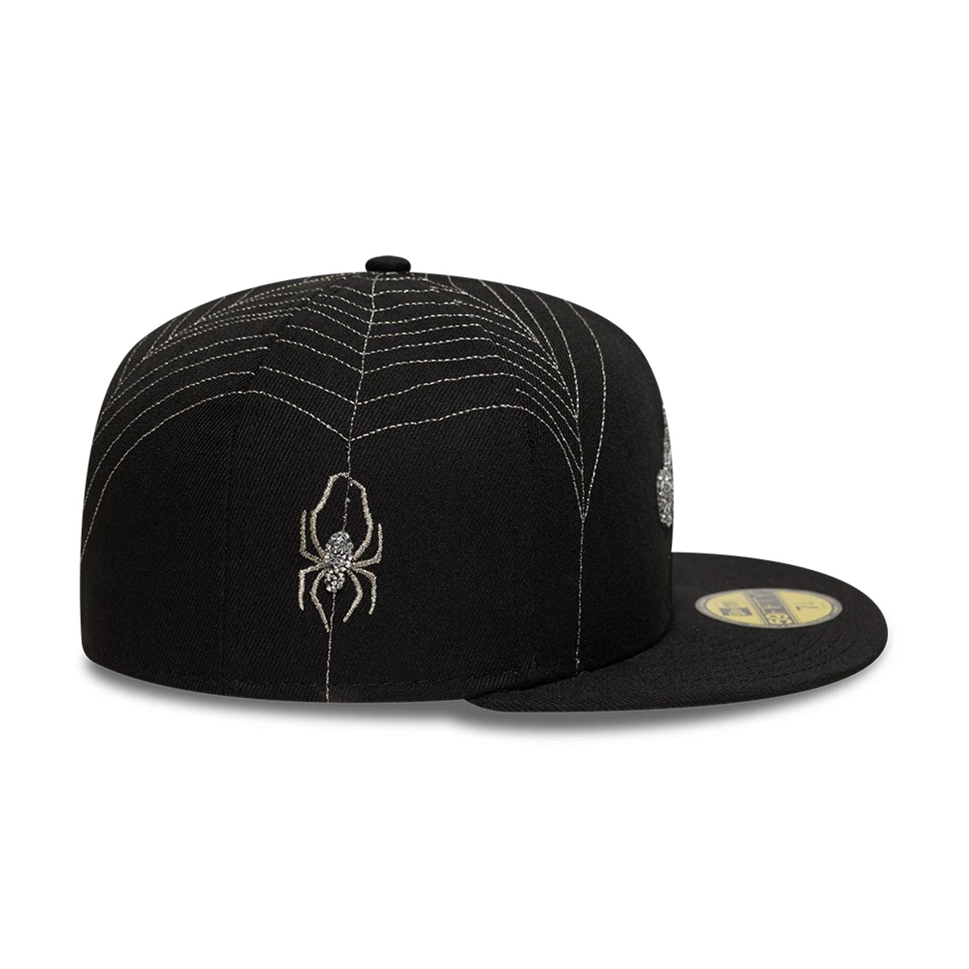 This is a  New Era Spider Web Black 59FIFTY Fitted Cap 4