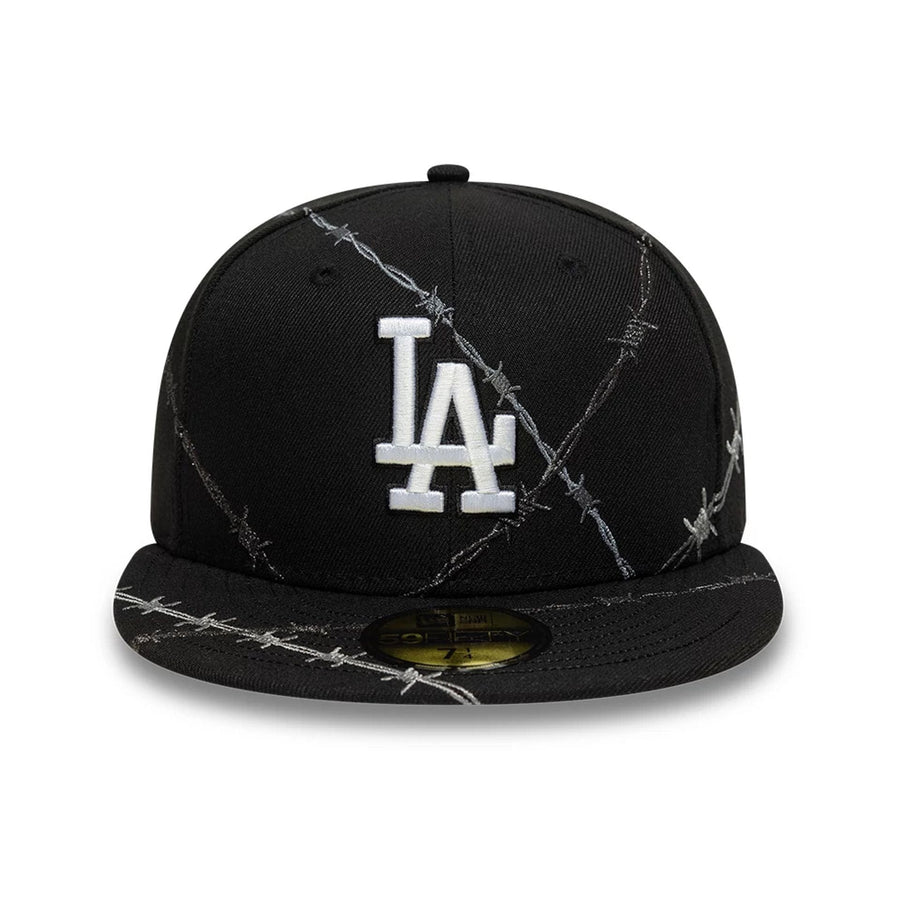 This is a LA Dodgers MLB Wire Black 59FIFTY Fitted Cap 2