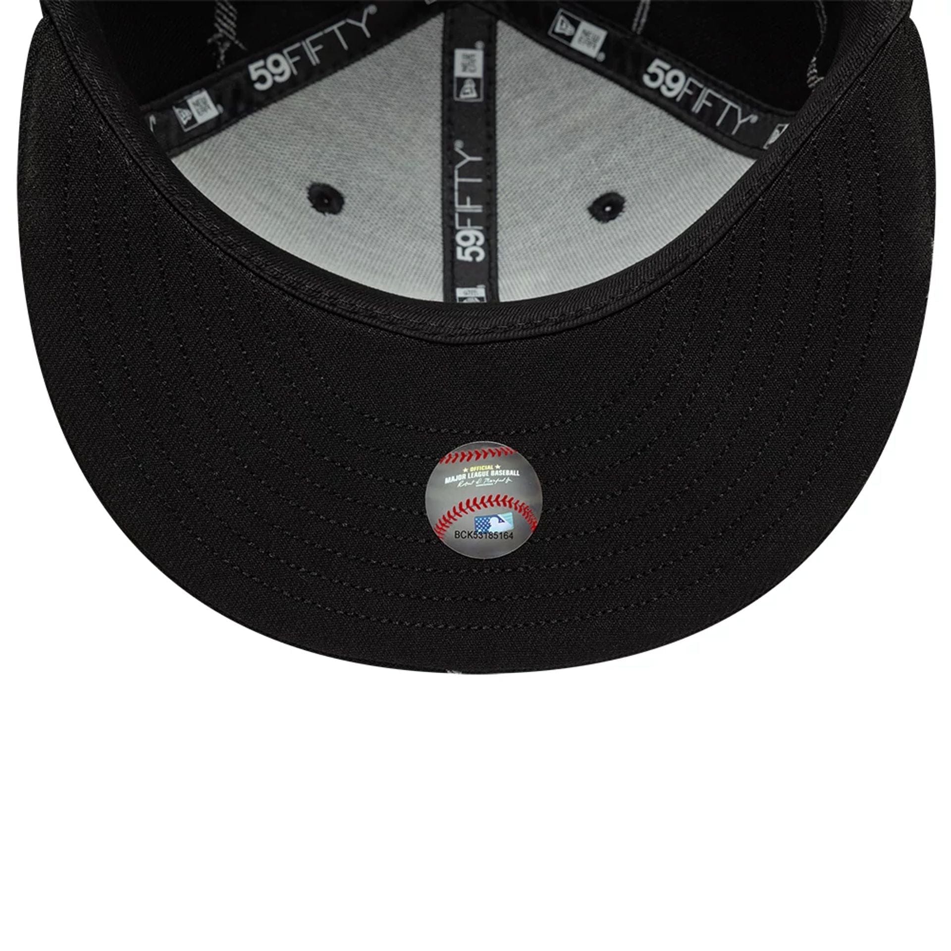 This is a LA Dodgers MLB Wire Black 59FIFTY Fitted Cap 7