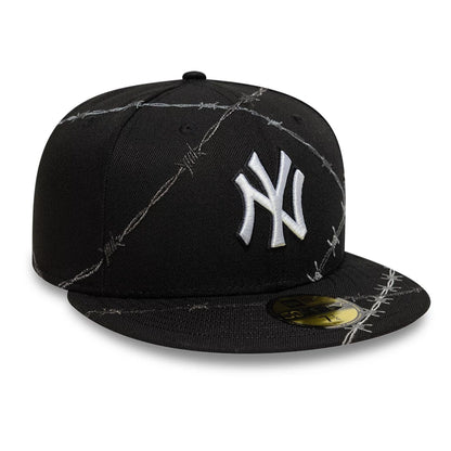 This is a New York Yankees MLB Wire Black 59FIFTY Fitted Cap 3