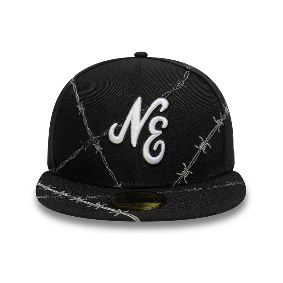 This is a  New Era Wire Black 59FIFTY Fitted Cap 2