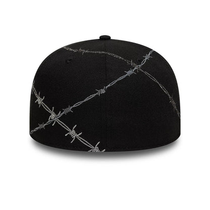 This is a  New Era Wire Black 59FIFTY Fitted Cap 6