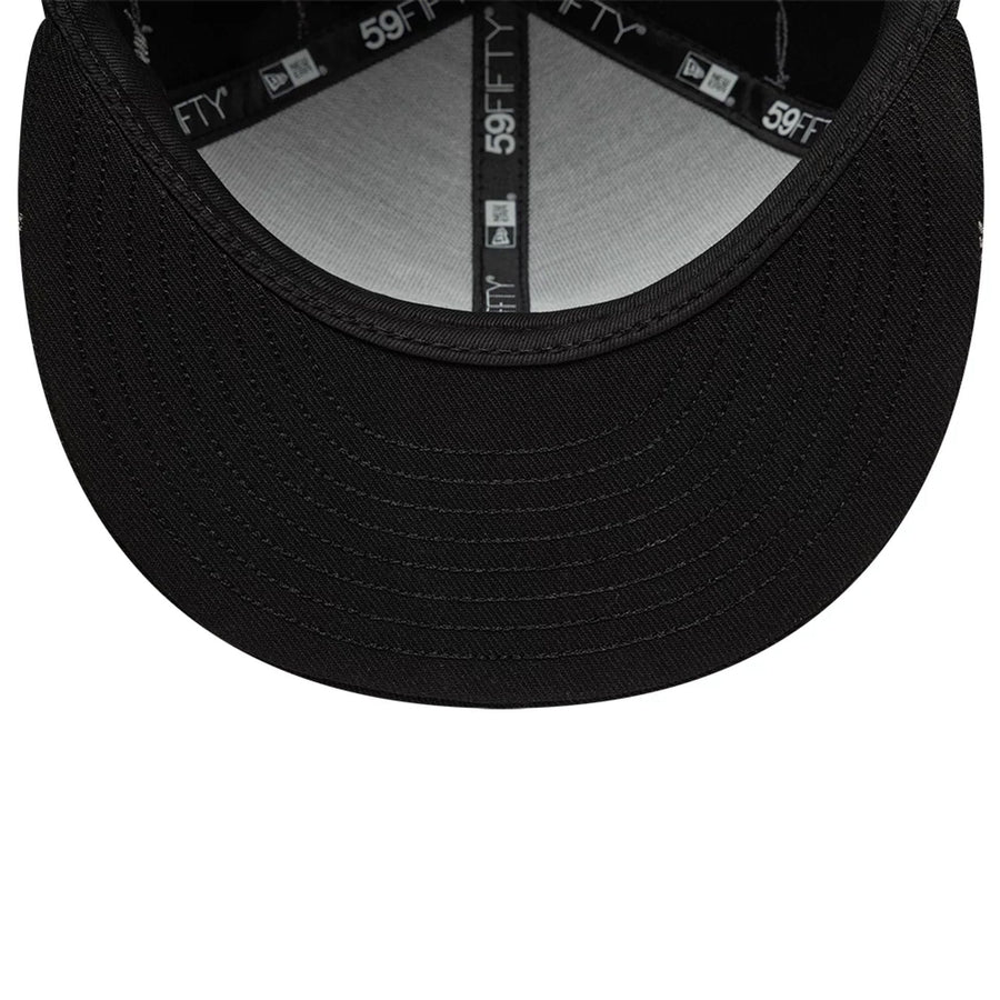This is a  New Era Wire Black 59FIFTY Fitted Cap 7