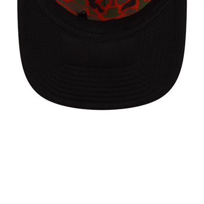 Pictured is this NBA X Alpha NBA All Star Game 9FIFTY A-Frame Trucker cap in black. 7