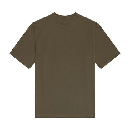The Male model is wearing New Era Food Graphic Green Oversized T-Shirt 2