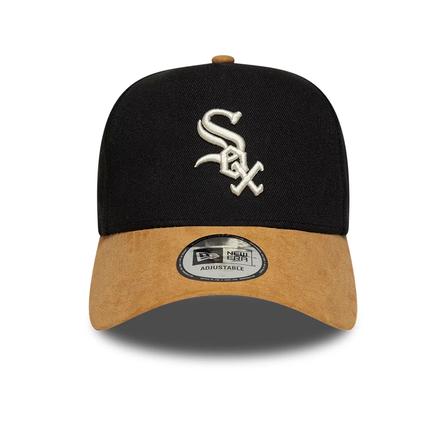 This is a Chicago White Sox MLB Suede Visor Black 9FORTY E-Frame Adjustable Cap 2