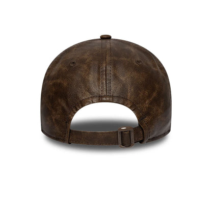 This is a  New Era Worn PU Dark Brown 9TWENTY Adjustable Cap 7
