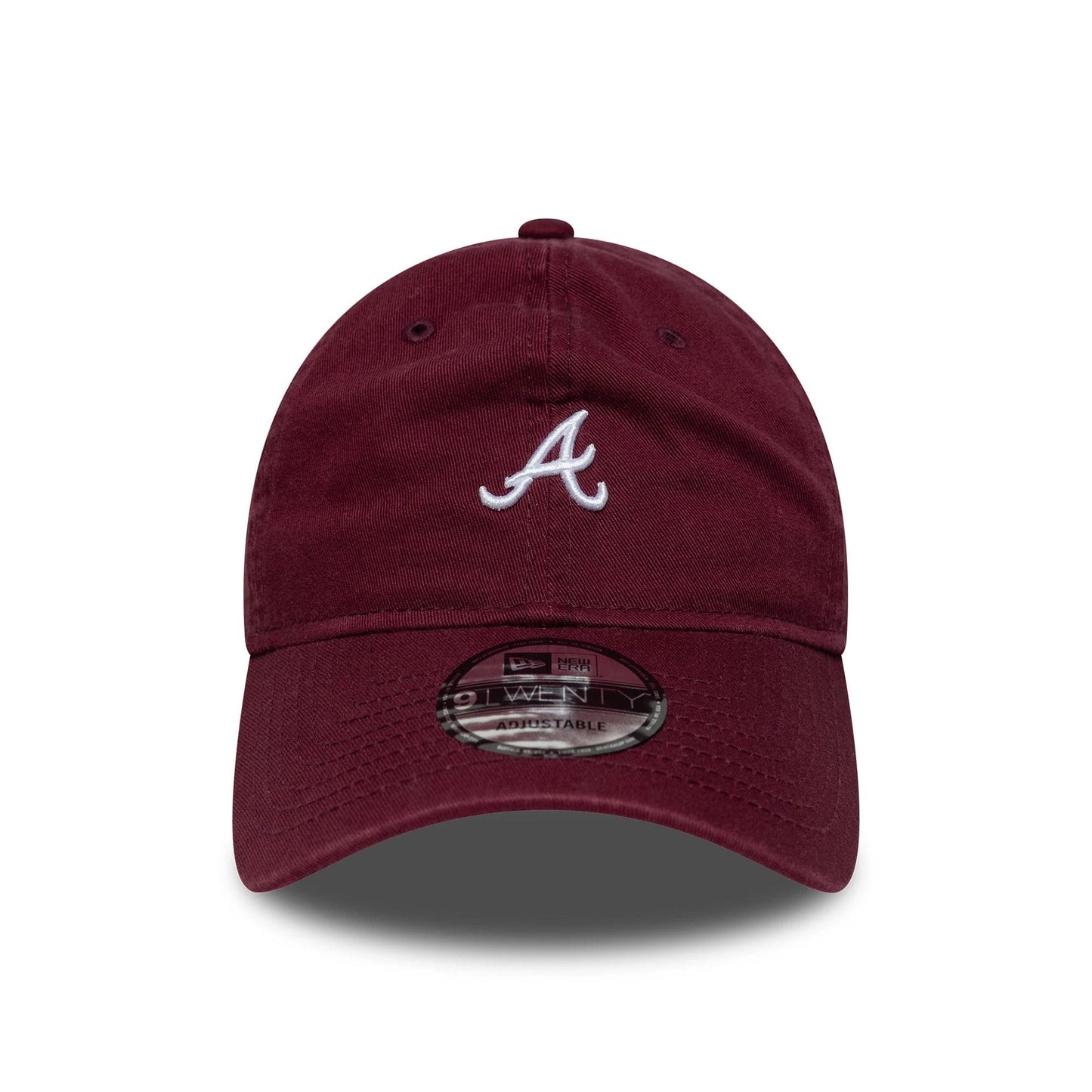 This is a Atlanta Braves MLB Washed Mini Logo Dark Red 9TWENTY Adjustable Cap 2