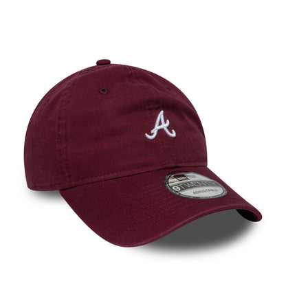 This is a Atlanta Braves MLB Washed Mini Logo Dark Red 9TWENTY Adjustable Cap 3