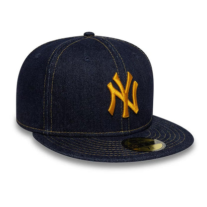 This is a New York Yankees MLB Denim Blue 59FIFTY Fitted Cap 3
