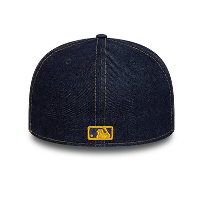 This is a New York Yankees MLB Denim Blue 59FIFTY Fitted Cap 6