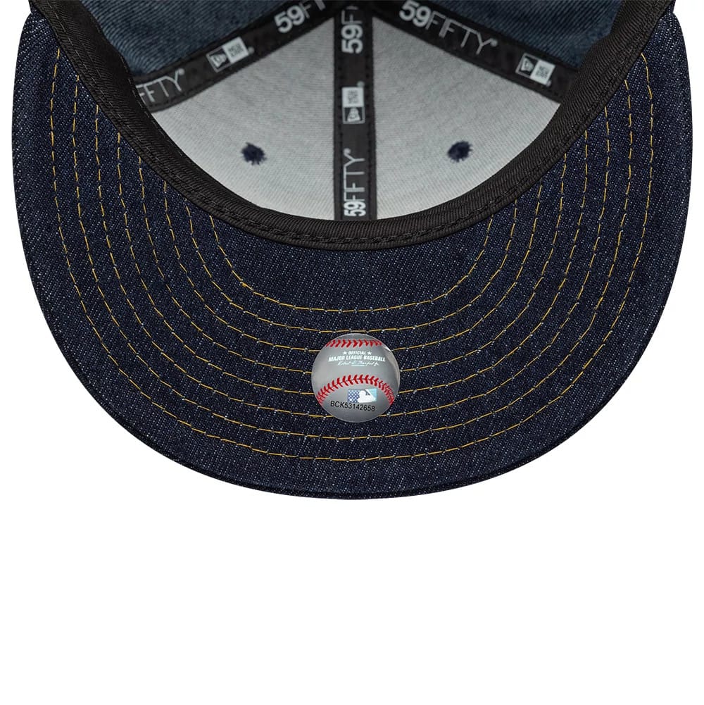This is a New York Yankees MLB Denim Blue 59FIFTY Fitted Cap 7