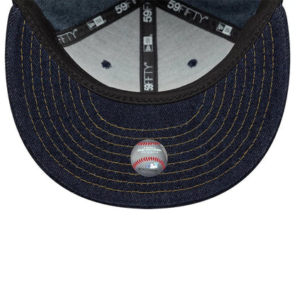 This is a New York Yankees MLB Denim Blue 59FIFTY Fitted Cap 7