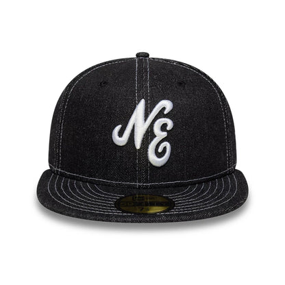 This is a  New Era Denim Black 59FIFTY Fitted Cap 2