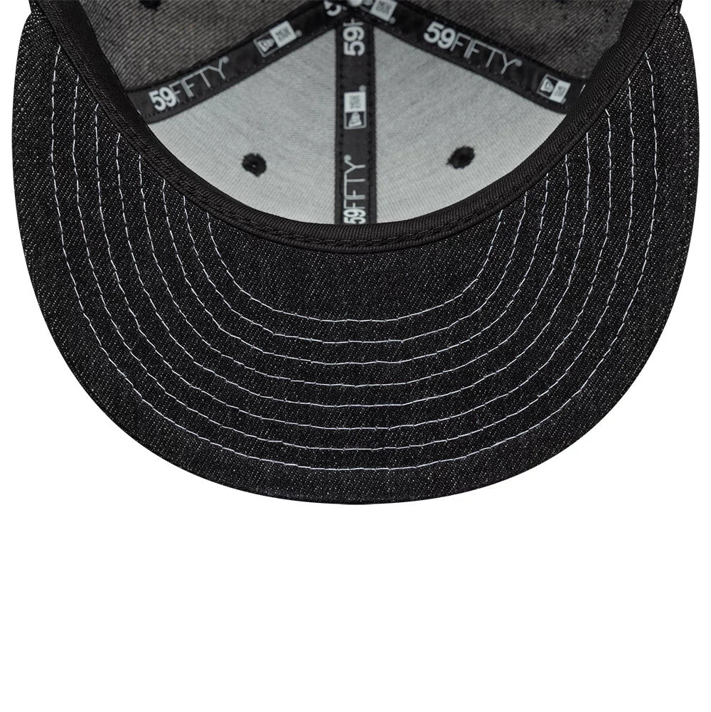 This is a  New Era Denim Black 59FIFTY Fitted Cap 6