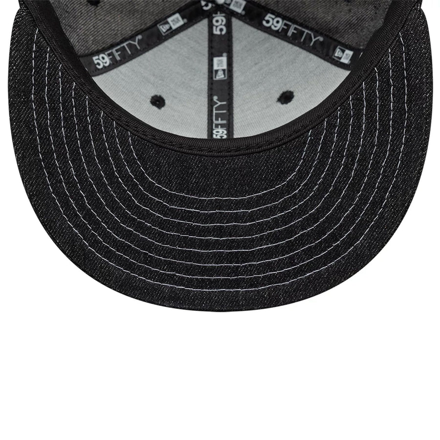This is a  New Era Denim Black 59FIFTY Fitted Cap 6