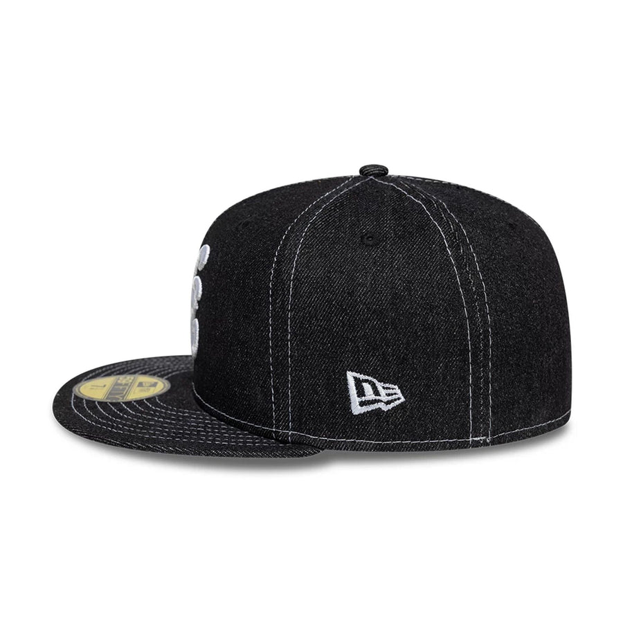 This is a  New Era Denim Black 59FIFTY Fitted Cap 4