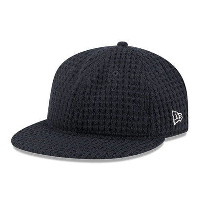 This is a  New Era Waffle Knit Navy Retro Crown 9FIFTY Adjustable Cap 1