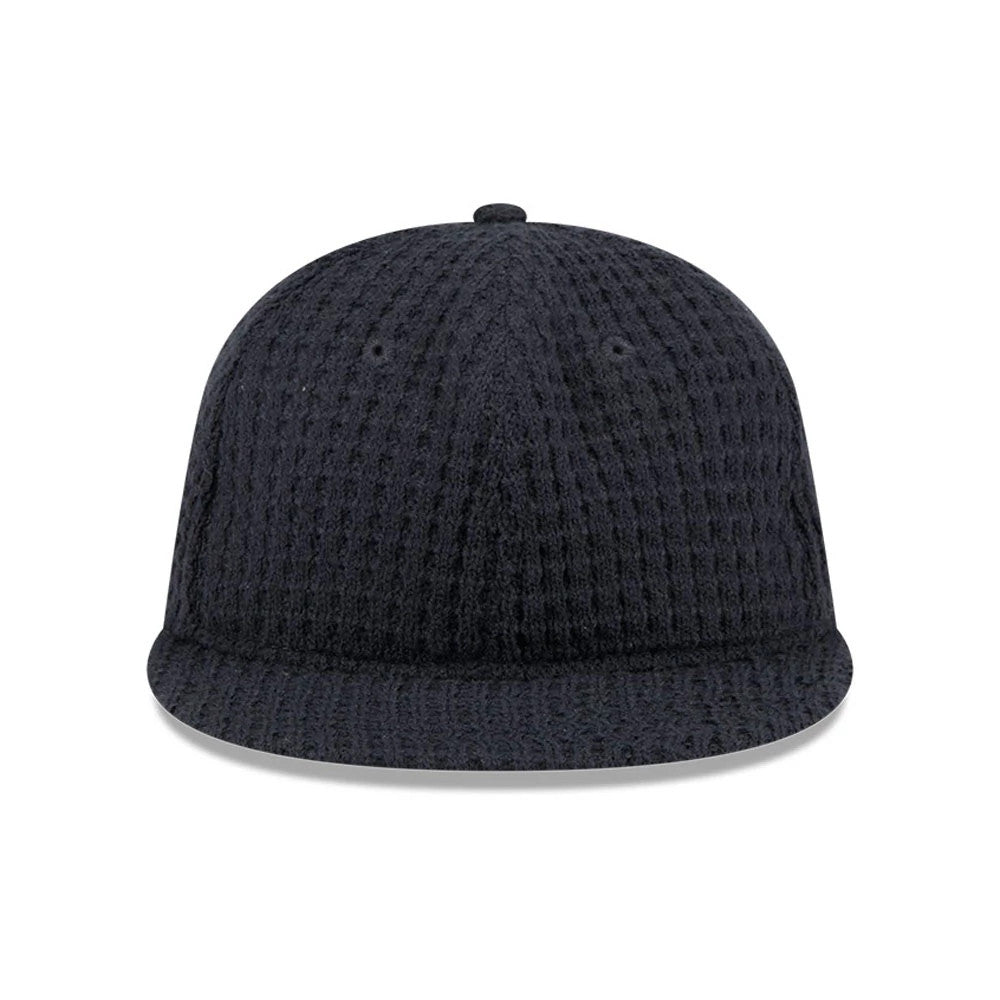 This is a  New Era Waffle Knit Navy Retro Crown 9FIFTY Adjustable Cap 3