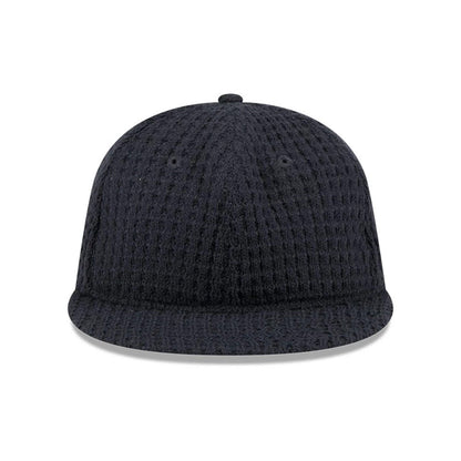 This is a  New Era Waffle Knit Navy Retro Crown 9FIFTY Adjustable Cap 3