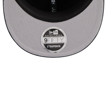 This is a  New Era Waffle Knit Navy Retro Crown 9FIFTY Adjustable Cap 2