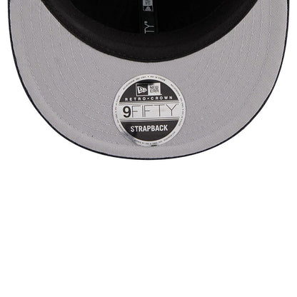 This is a  New Era Waffle Knit Navy Retro Crown 9FIFTY Adjustable Cap 2