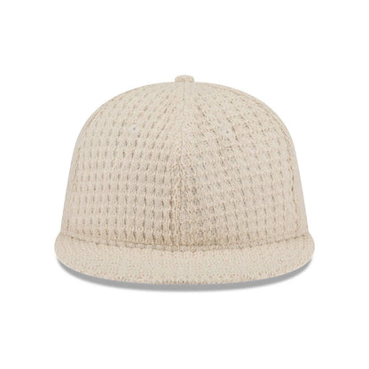 This is a  New Era Waffle Knit Light Beige Retro Crown 9FIFTY Adjustable Cap 3