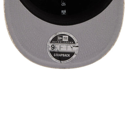 This is a  New Era Waffle Knit Light Beige Retro Crown 9FIFTY Adjustable Cap 2