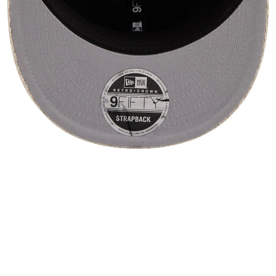 This is a  New Era Waffle Knit Light Beige Retro Crown 9FIFTY Adjustable Cap 2