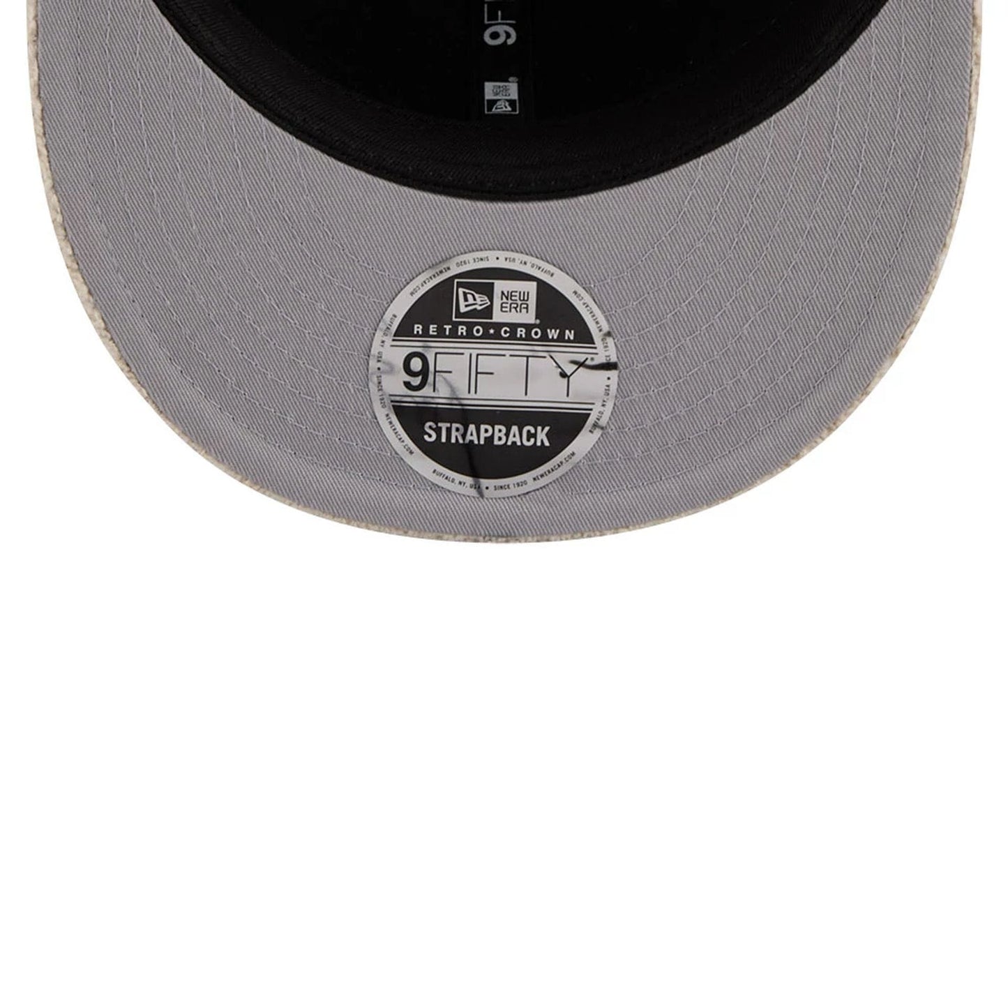 This is a  New Era Waffle Knit Light Beige Retro Crown 9FIFTY Adjustable Cap 2