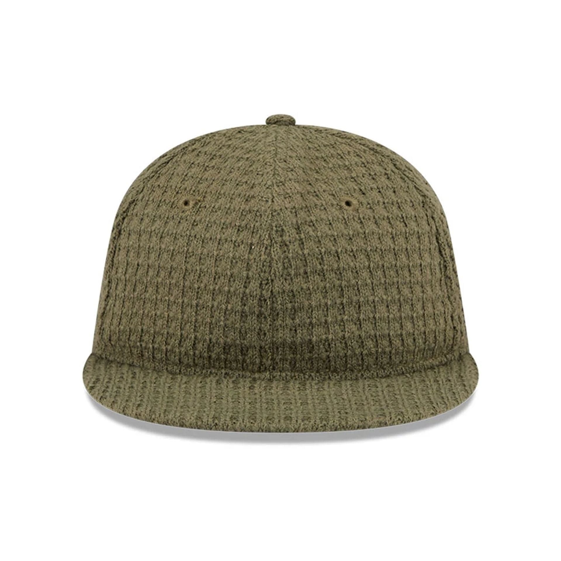 This is a  New Era Waffle Knit Green Retro Crown 9FIFTY Adjustable Cap 3