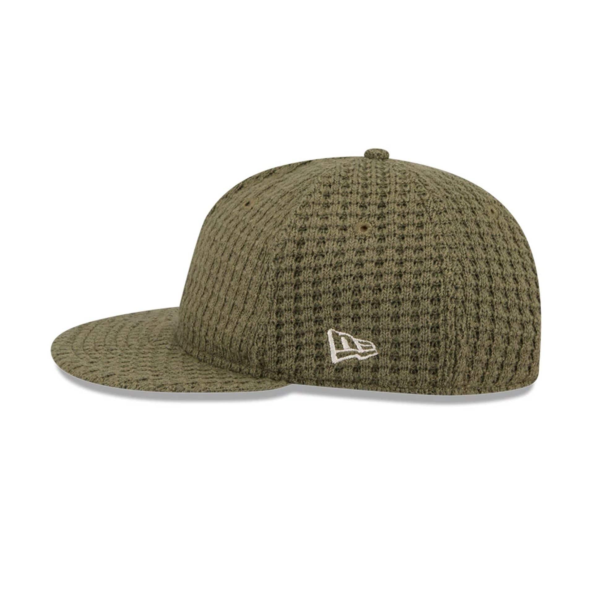 This is a  New Era Waffle Knit Green Retro Crown 9FIFTY Adjustable Cap 6