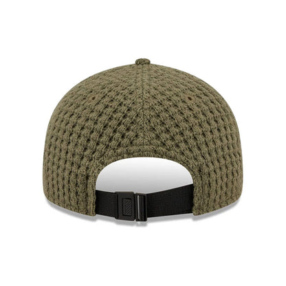 This is a  New Era Waffle Knit Green Retro Crown 9FIFTY Adjustable Cap 5