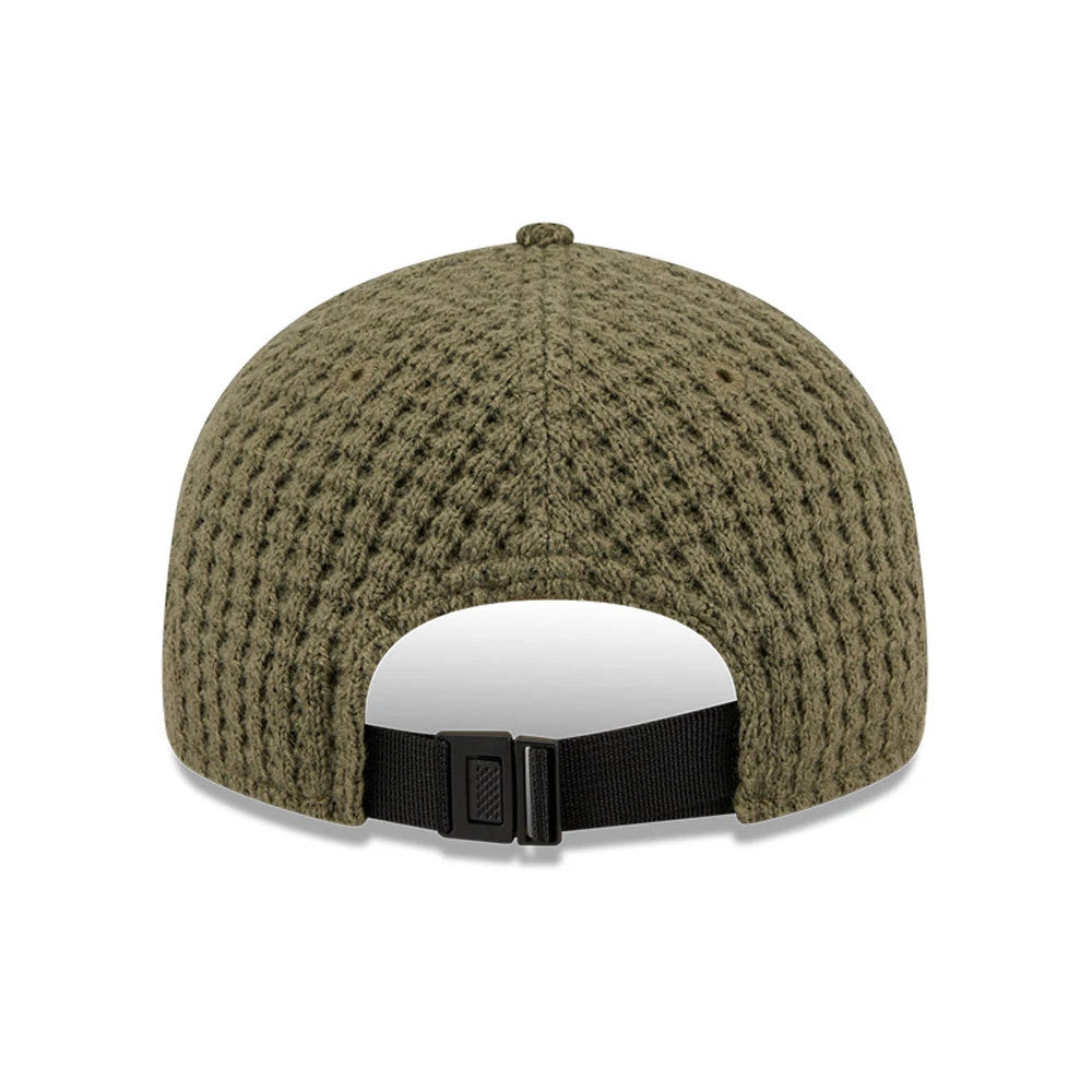 This is a  New Era Waffle Knit Green Retro Crown 9FIFTY Adjustable Cap 5