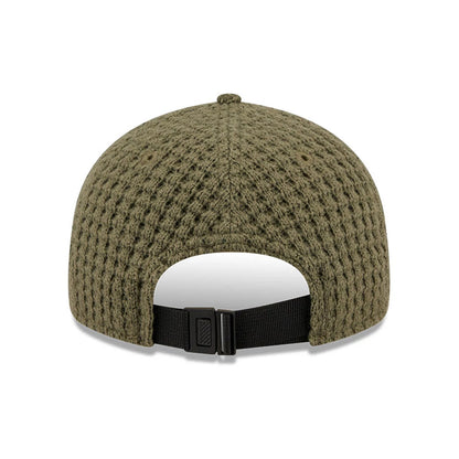 This is a  New Era Waffle Knit Green Retro Crown 9FIFTY Adjustable Cap 5