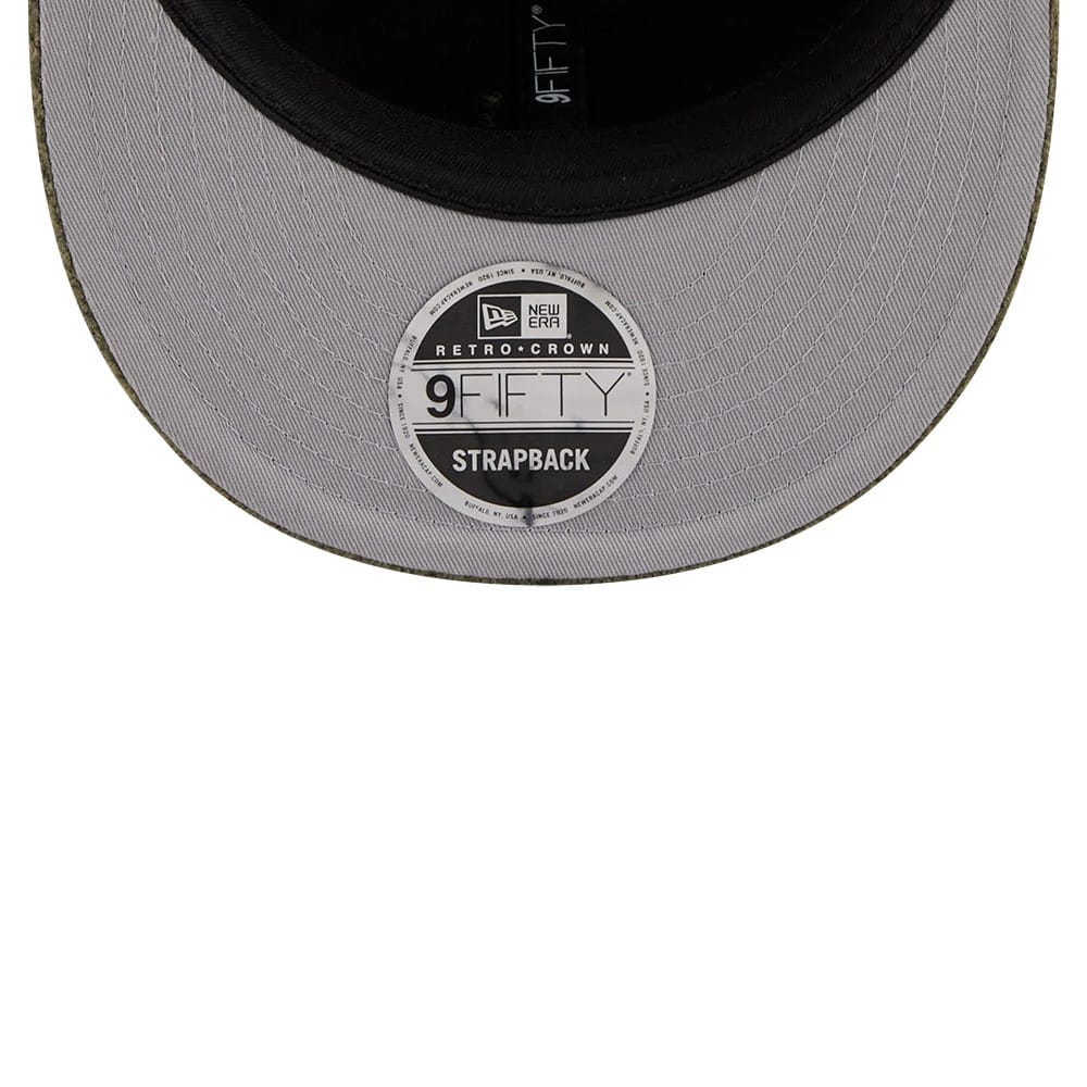 This is a  New Era Waffle Knit Green Retro Crown 9FIFTY Adjustable Cap 2