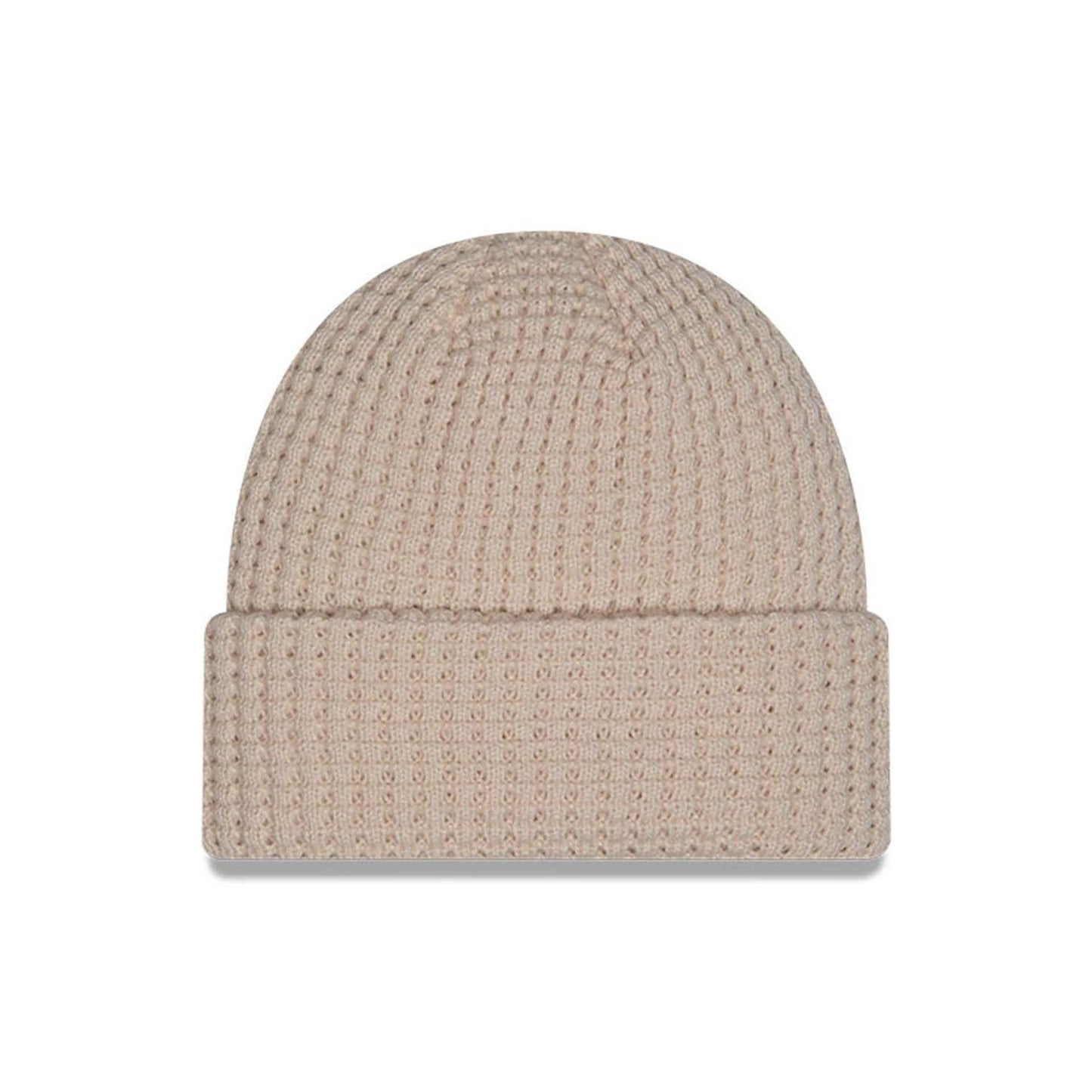 This is a  New Era Waffle Knit Light Beige Cuff knit Beanie Hat 3