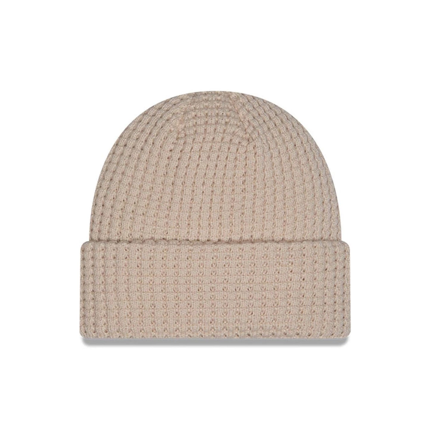 This is a  New Era Waffle Knit Light Beige Cuff knit Beanie Hat 3