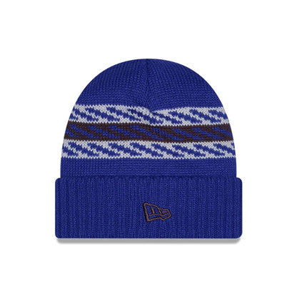 This is a LA Dodgers MLB Quilted Dark Blue Cuff knit Beanie Hat 3