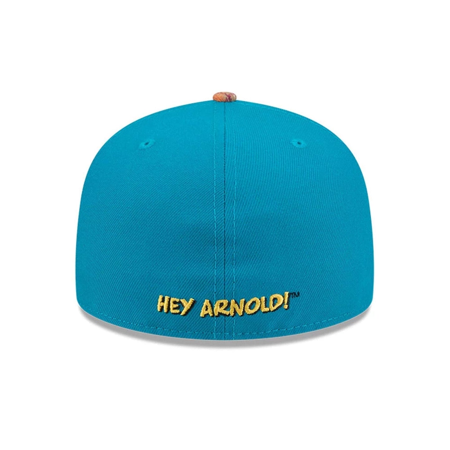 Pictured is this Letterman Hey Arnold 59FIFTY Fitted cap in turquoise. 4