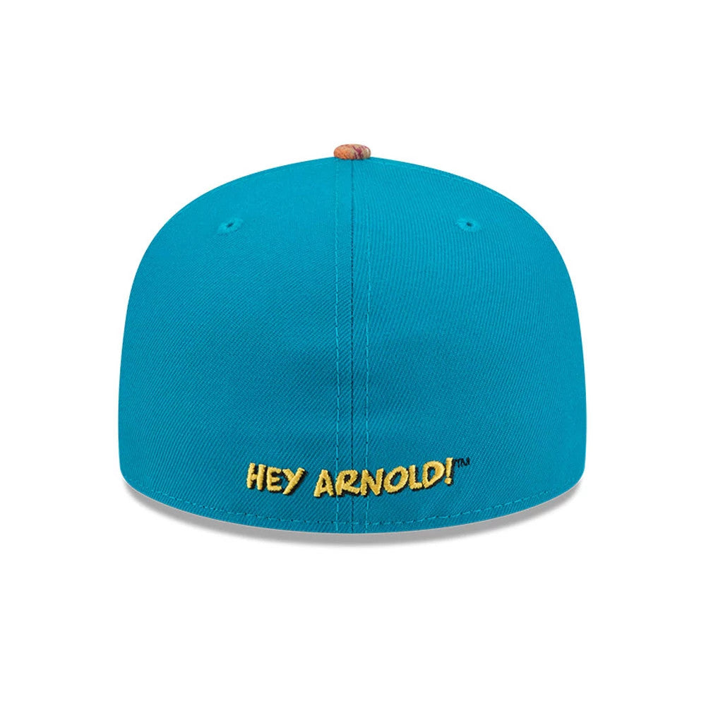 Pictured is this Letterman Hey Arnold 59FIFTY Fitted cap in turquoise. 4
