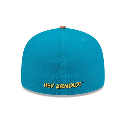 Pictured is this Letterman Hey Arnold 59FIFTY Fitted cap in turquoise. 4