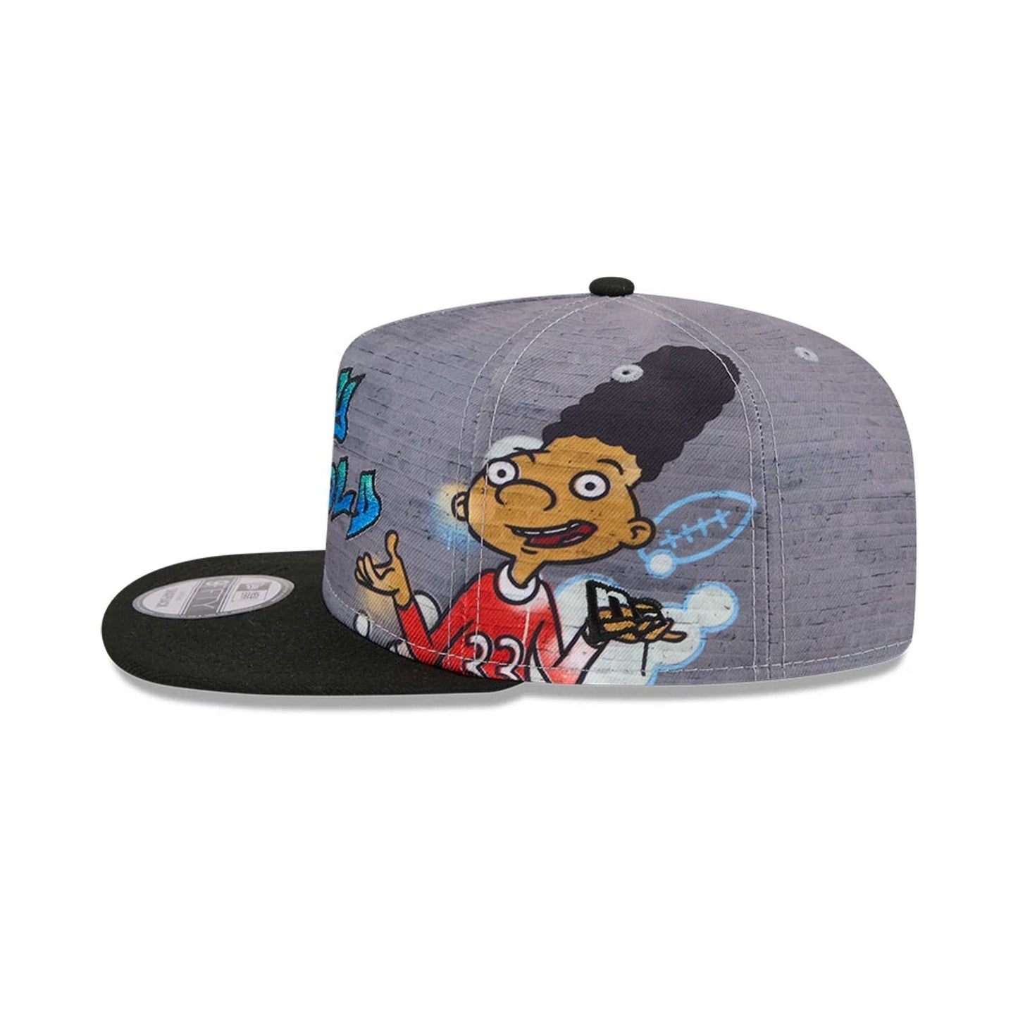 Pictured is this Graffiti Hey Arnold 9FIFTY A-Frame Snapback cap in grey. 4