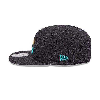 Pictured is this All Over Print Hey Arnold Camper cap in black. 6